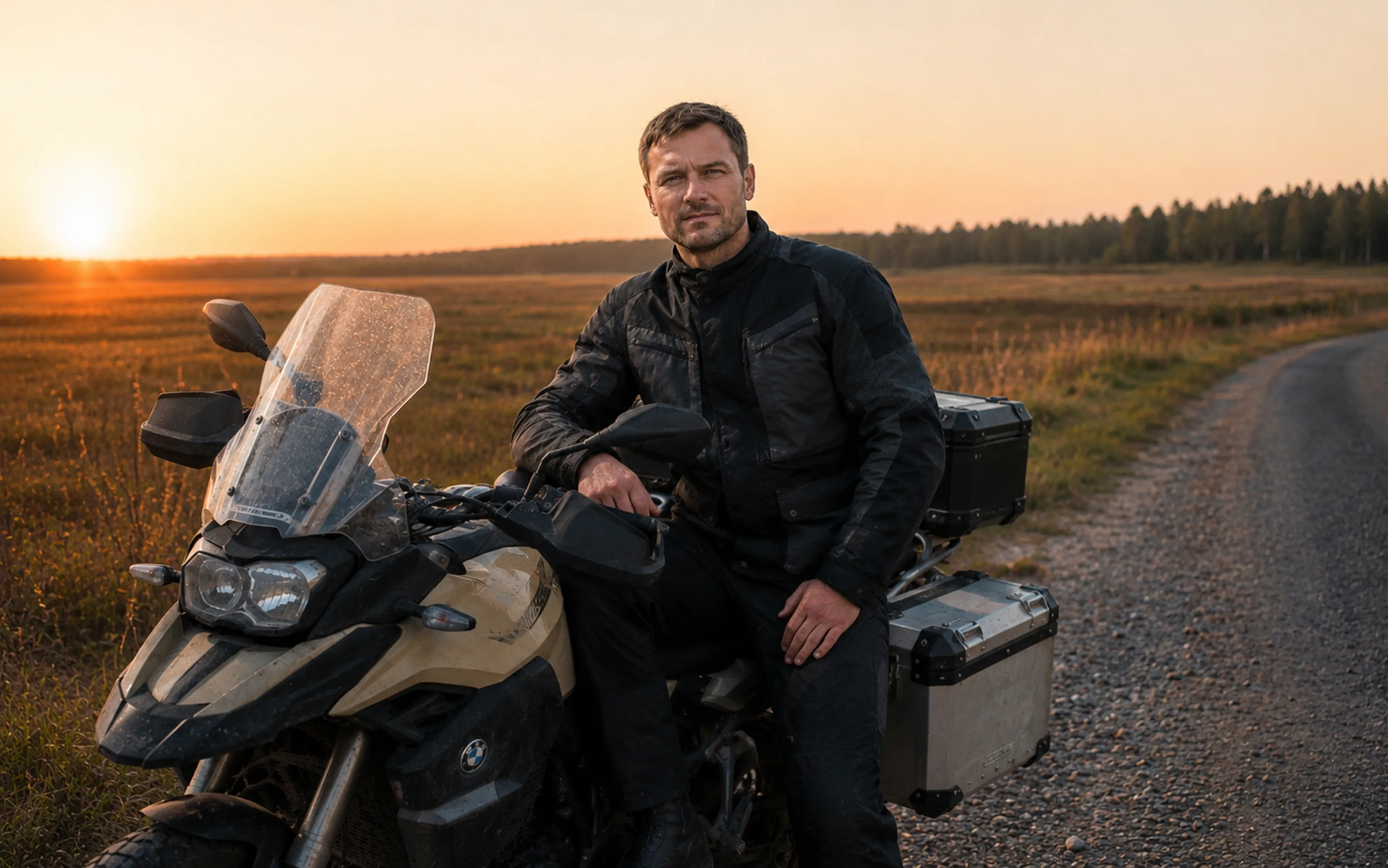 Motorcycle route after a ride