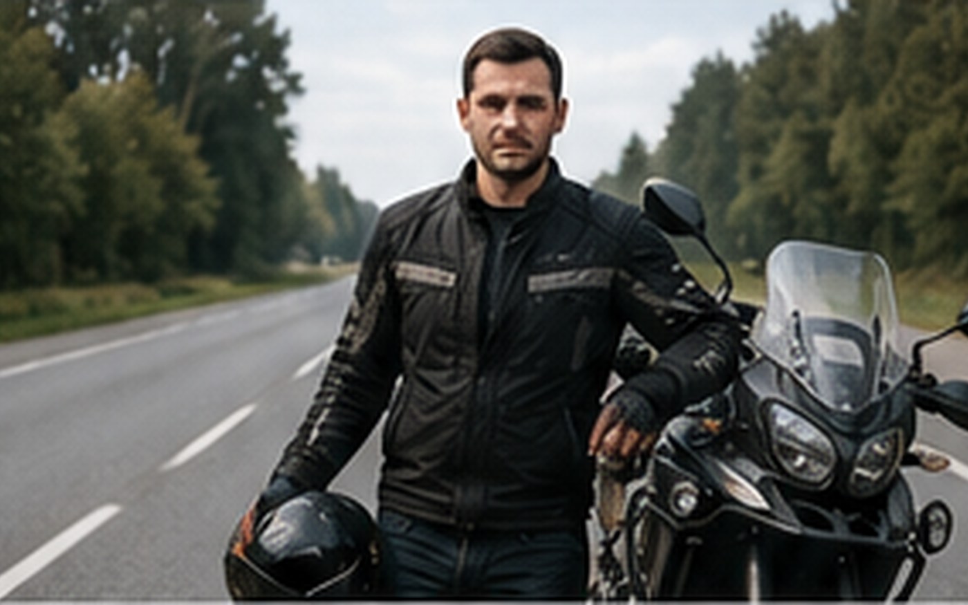 Motorcycle road contact page image