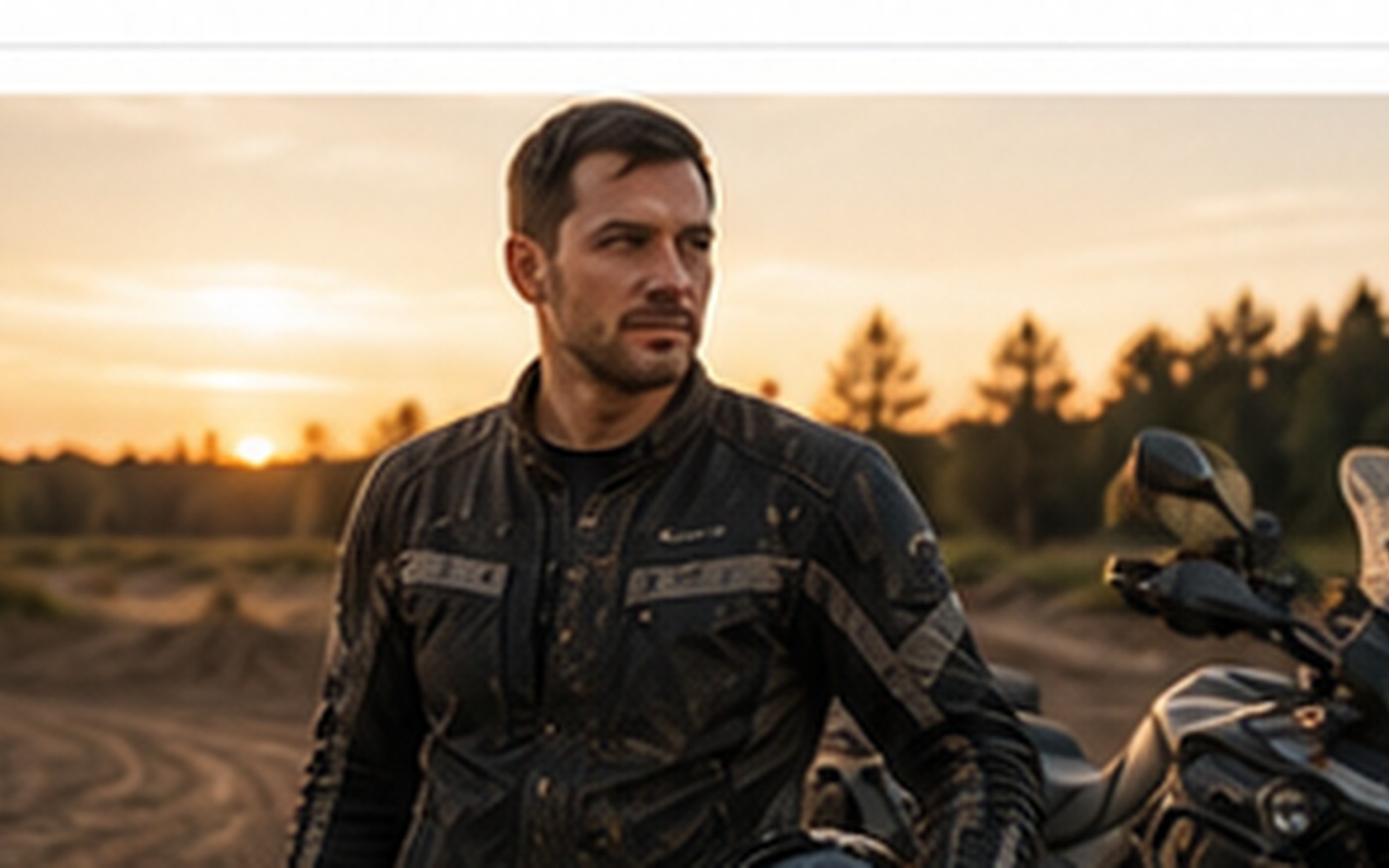Evening motorcycle portrait