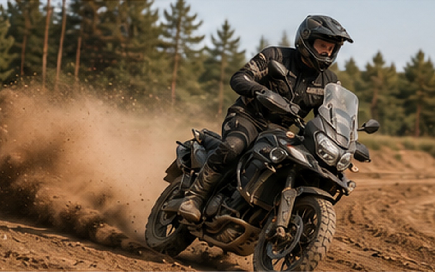 Motorcycle training on dirt